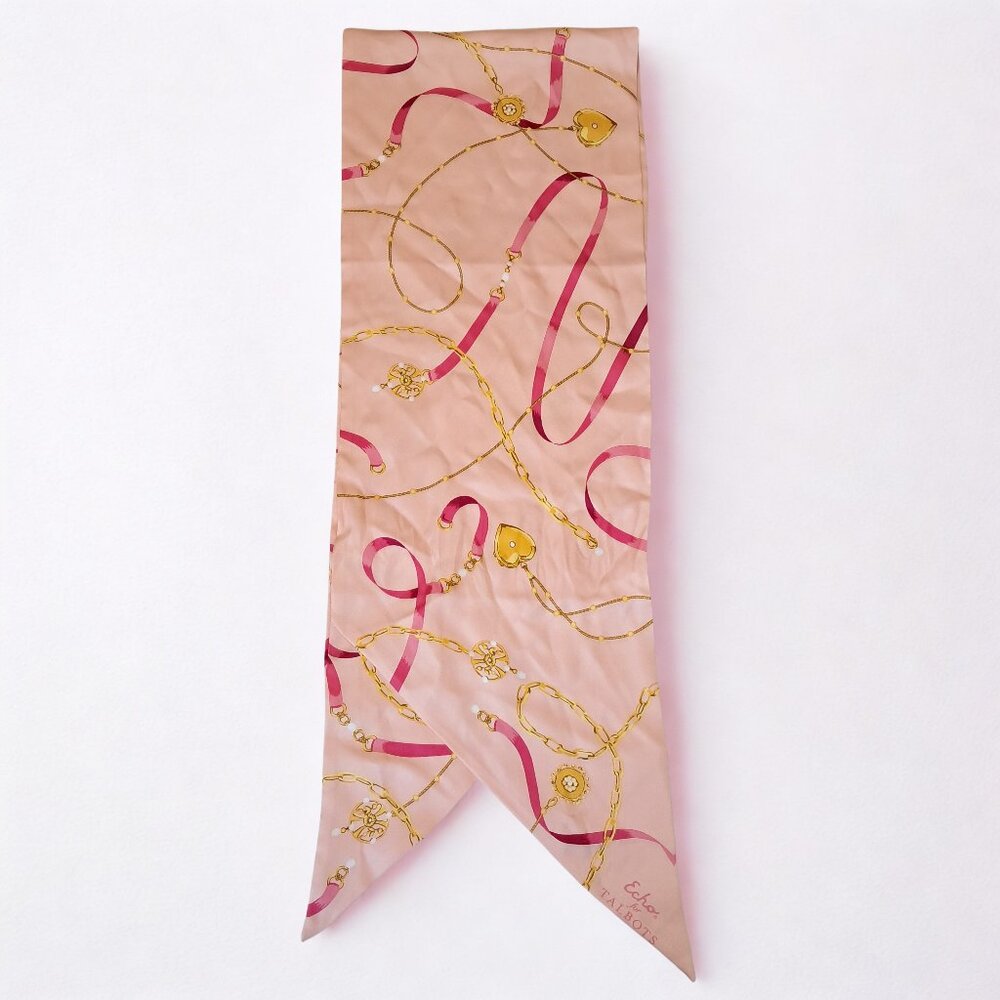 Talbots Womens Pink Scarf 100% Silk New with tags